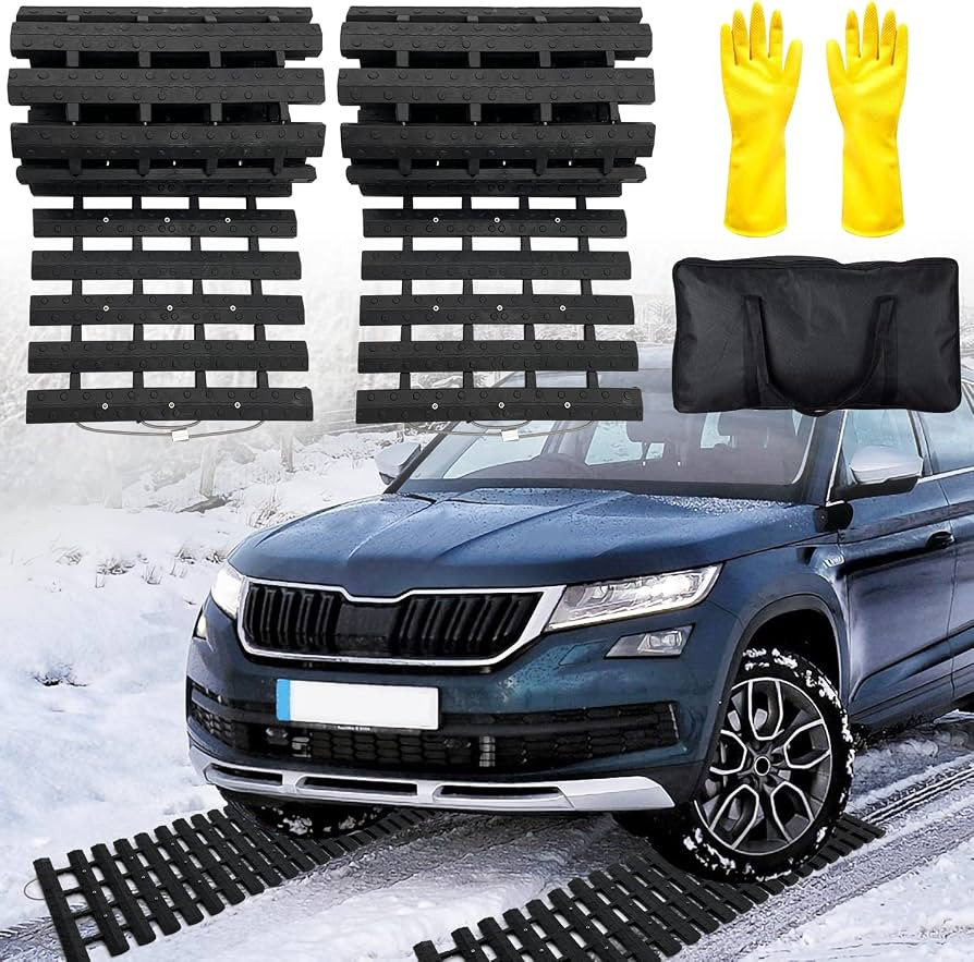 2024 Upgrade Emergency Devices 2 pcs Tire Traction Mats 39.3" (L) x 10.8" (W) , Portable for Snow... | Amazon (US)