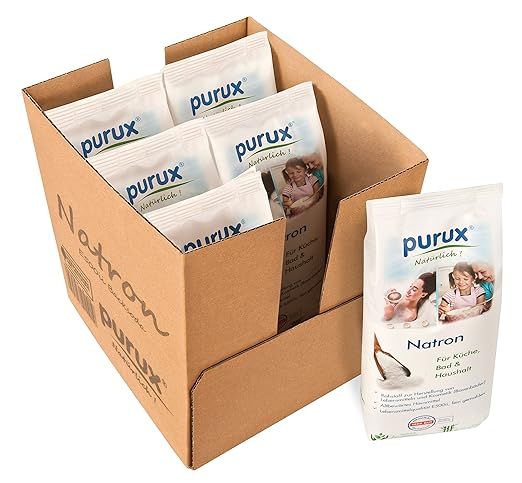 Purux Natron Pulver 5kg + 1kg Bonus, Lebensmittelqualität nachhaltig verpackt | Amazon (DE)