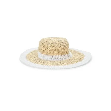 Twig & Arrow Women's Paper Floppy Hat with Dye Band and Edge | Walmart (US)