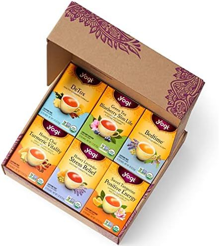 Yogi Tea - Yogi Favorites Variety Pack Gift Box (6 Pack) - DeTox, Green Tea Blueberry Slim Life, ... | Amazon (US)