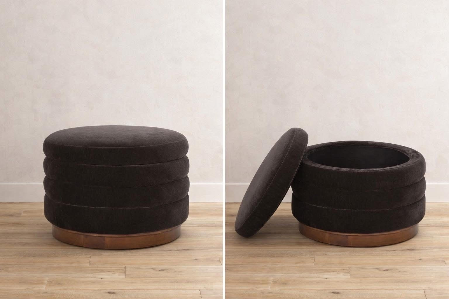 look what’s finally back in stock & on sale !! Gorgeous storage ottoman!

Aesthetic storage solution