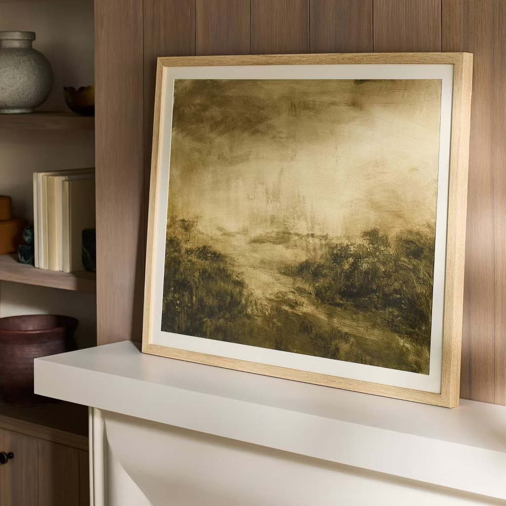 24"x30" Abstract Green Tone Landscape Wall Art - Threshold designed with Studio | eBay | eBay US