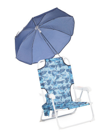 Toddler 18x22 Octopus Party Beach Chair With Cup Holder And Umbrella | TJ Maxx
