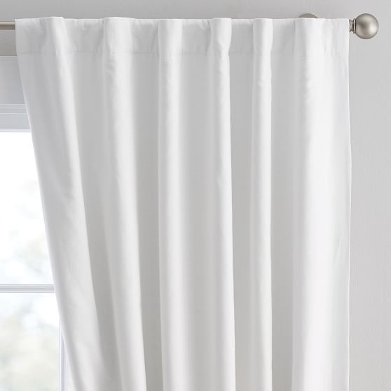 Washed Linen Blackout Curtain, 63", Ivory | Pottery Barn Teen