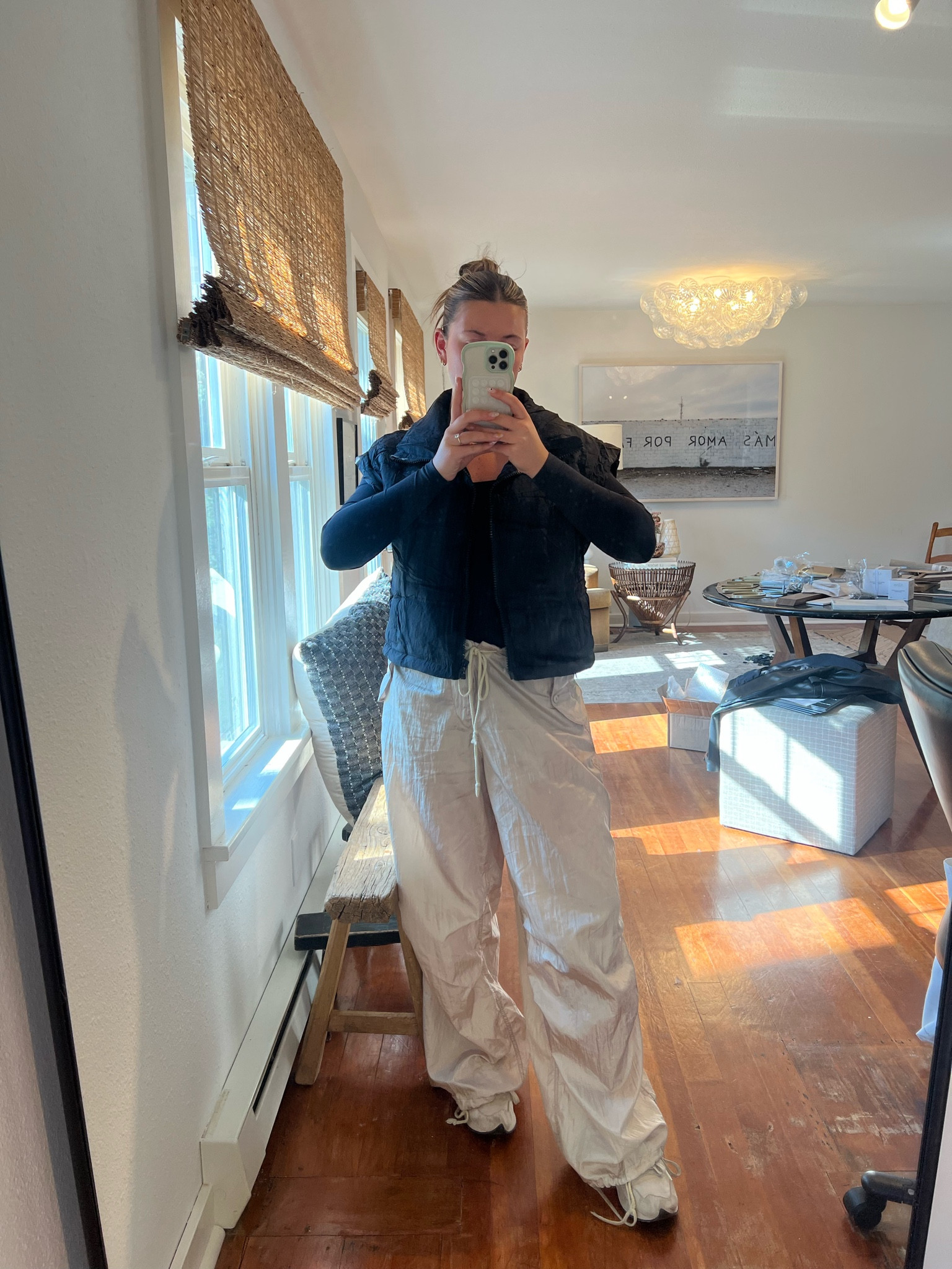 Free people puffer vest dupe!! Wearing a size Medium in vest , bodysuit is an XS from aritiza and pants are a S from motel rocks! 

#LTKshoecrush #LTKfindsunder50 #LTKworkwear