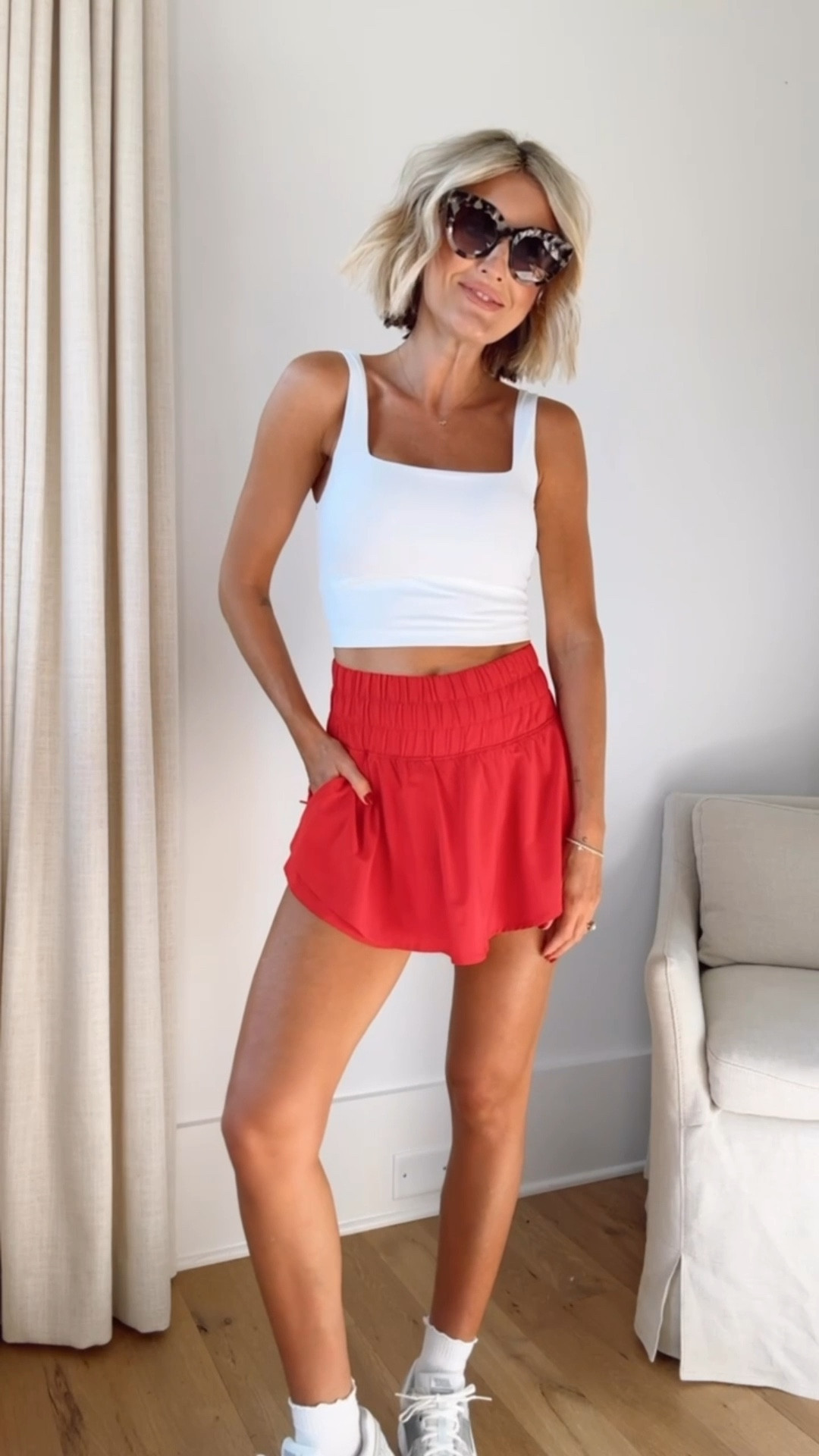 Casual outfit idea for the 4th! I love this skort from Amazon 10/10 👏🏼

Loverly Grey, Amazon outfit idea, summer athleisure 

#LTKSaleAlert #LTKStyleTip #LTKActive