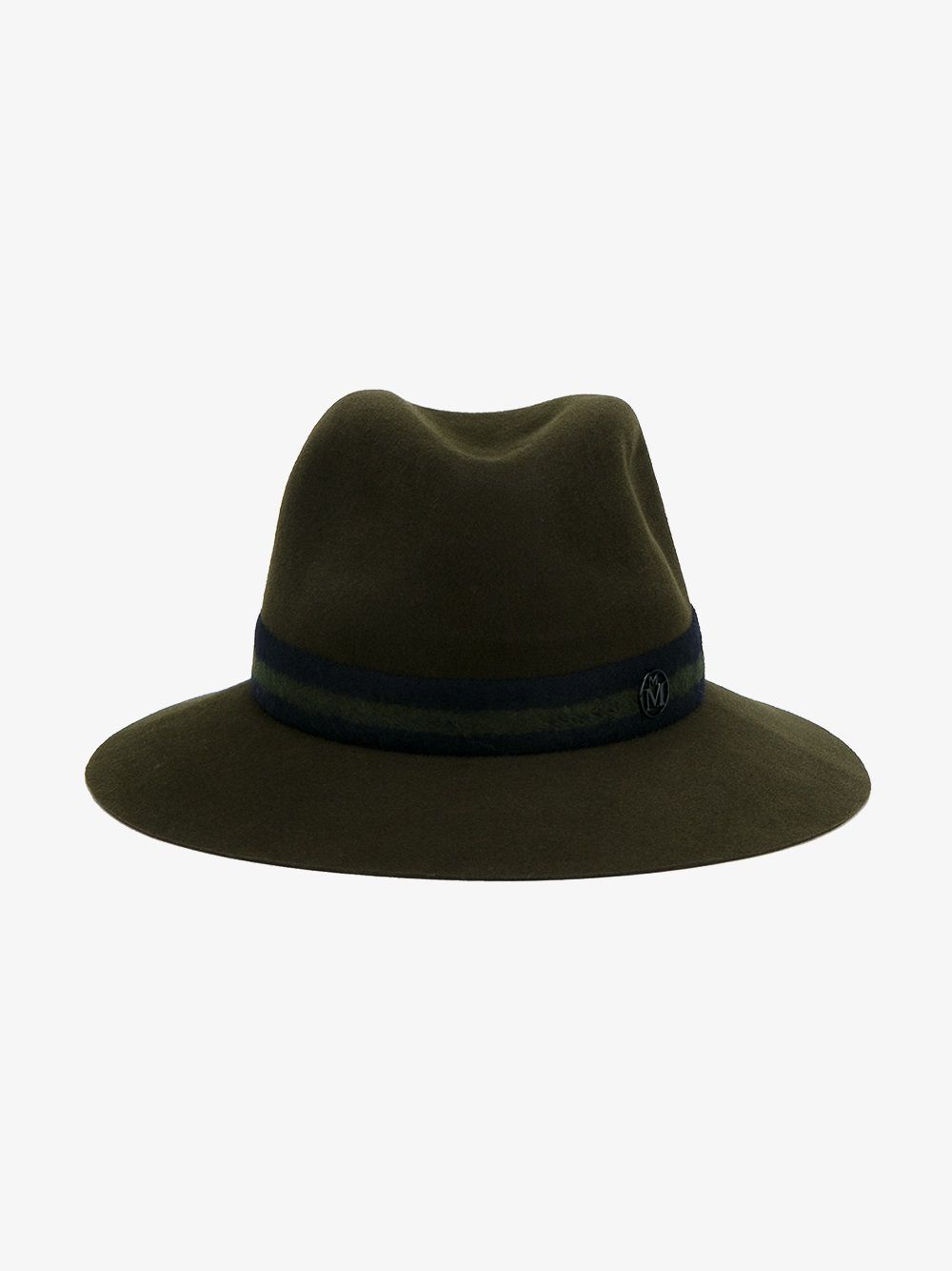 Maison Michel Green Felt Henrietta Fedora hat | Browns Fashion