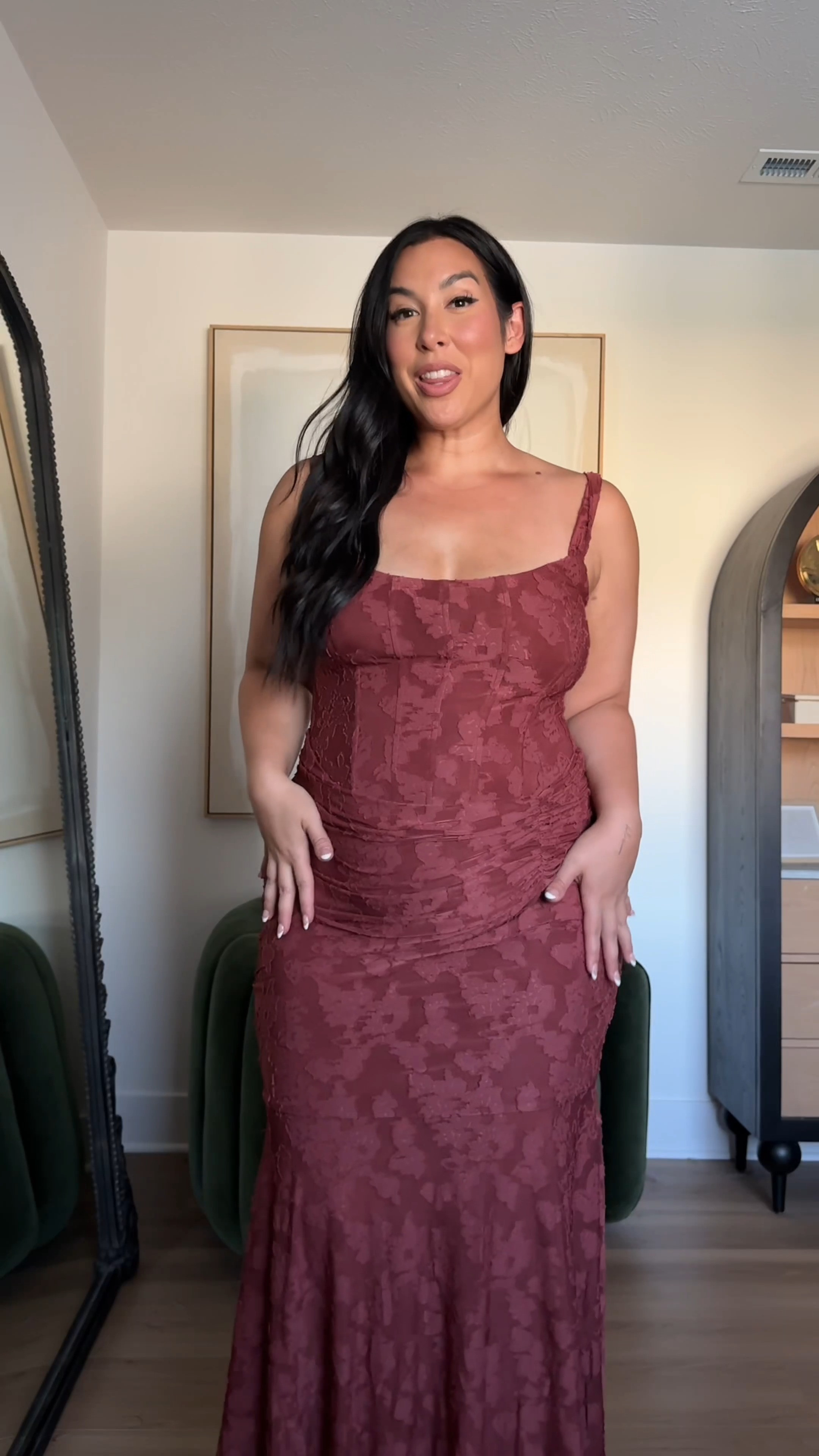 The color on this is stunning!! Also loving the mermaid style! Mid size, fashion, fall

#LTKootd #LTKMidsize