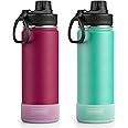 koodee Stainless Steel Water Bottle 2 Pack-22 oz Double Wall Vacuum Insulated Metal Sports Water ... | Amazon (US)