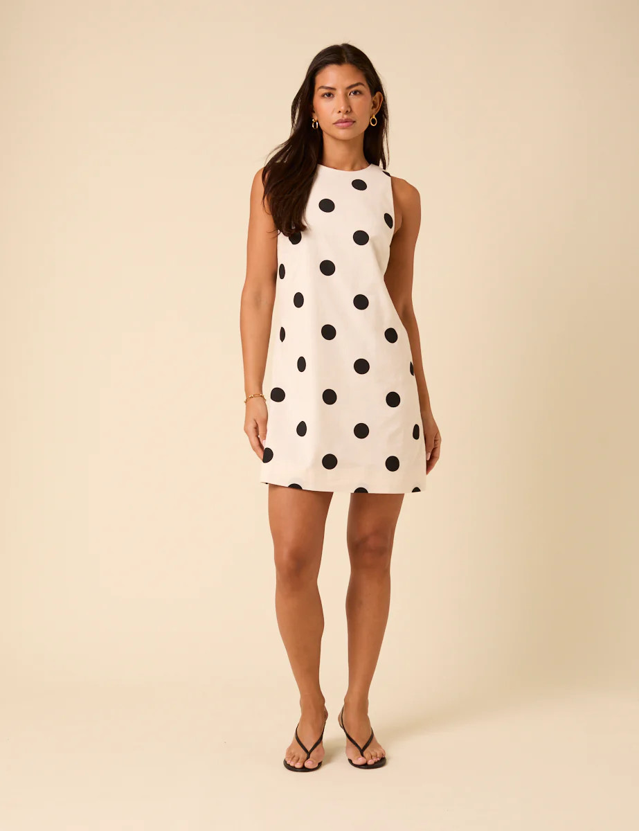 White Polka Dot Palermo Mini Dress | Nobody's Child