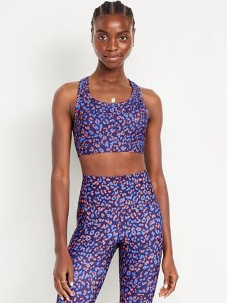 Medium Support PowerSoft Racerback Sports Bra | Old Navy | Old Navy (US)