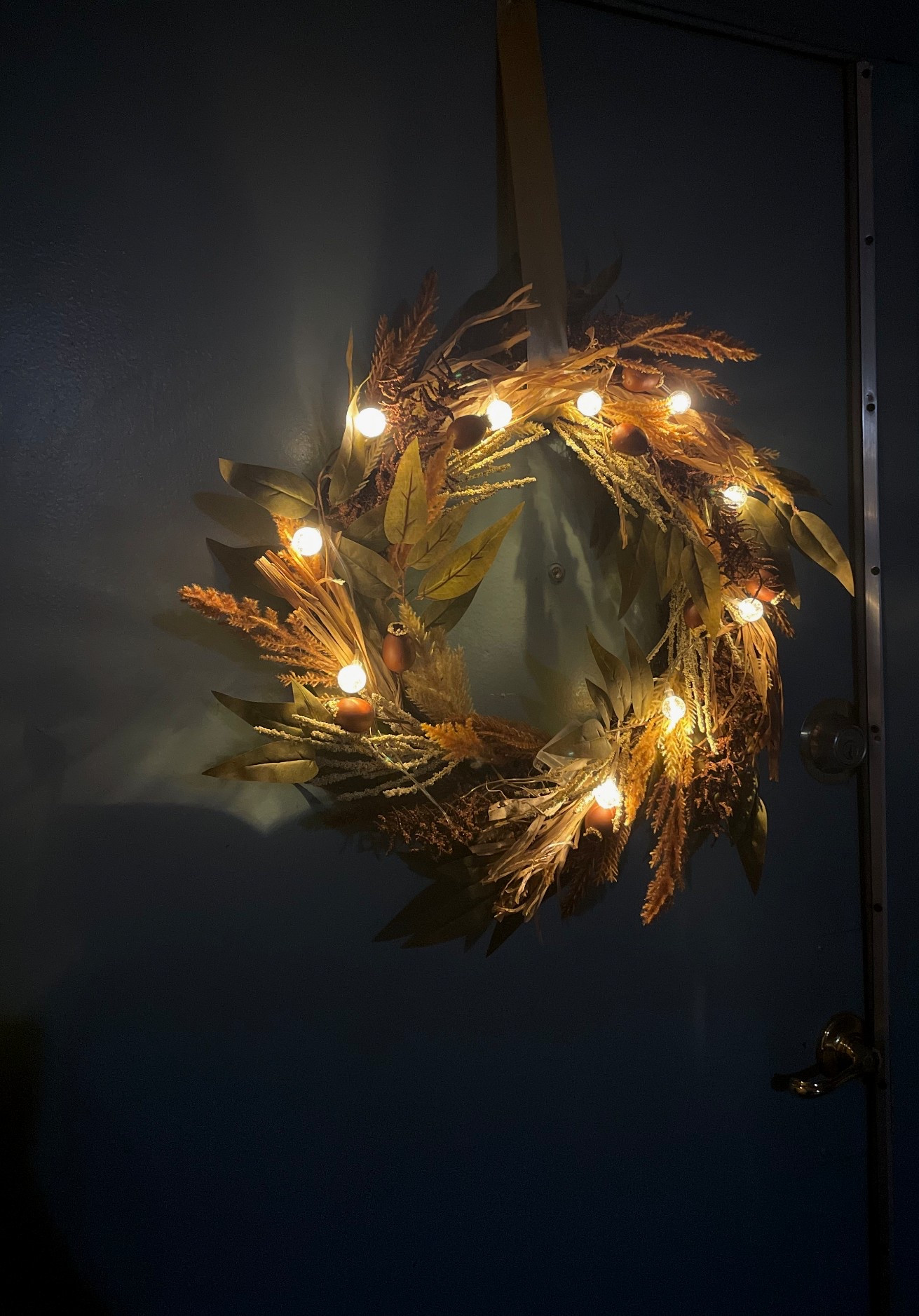 Added some lights and voila! A beautiful fall wreath for the season! #fall #autumn #neutrals #decor #frontdoor

#LTKHome #LTKSeasonal #LTKFallSale