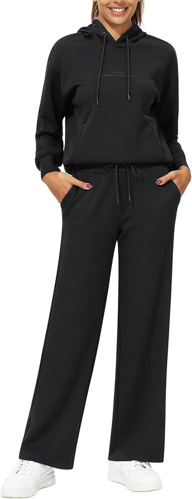 Stelle Sweat Suits for Womens 2 Piece Sweat Set Long Sleeve Hoodie Sweatsuits Sets Drawstring Swe... | Amazon (US)
