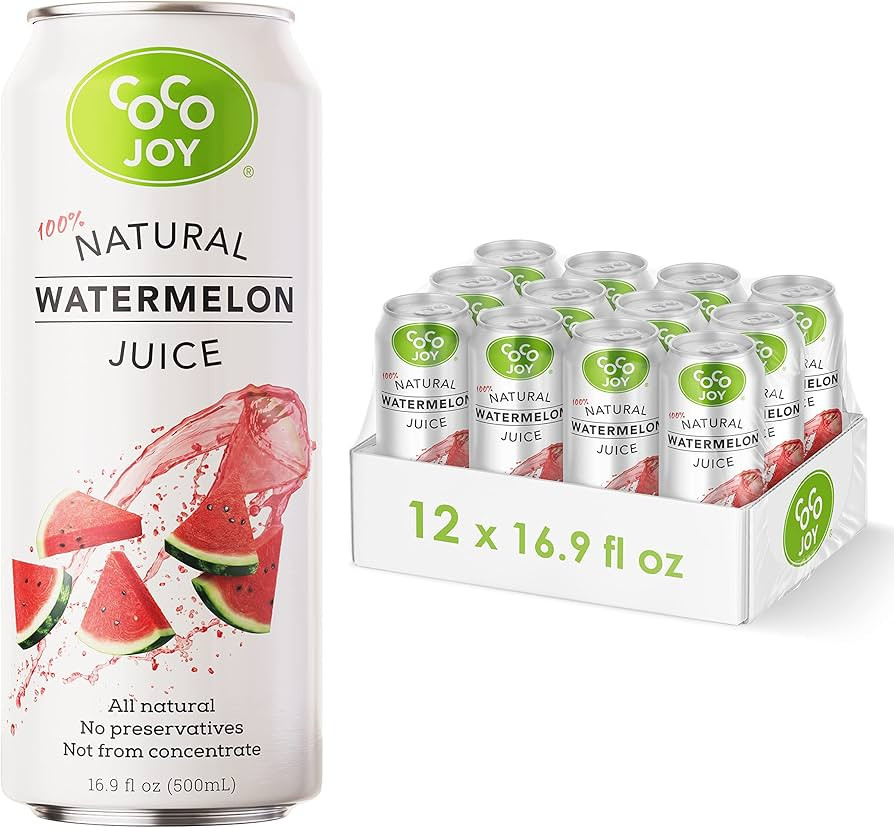 CoCo Joy 100% Natural Watermelon Juice, (12-Pack) Fresh Low-Calorie Watermelon Drink with Electro... | Amazon (US)