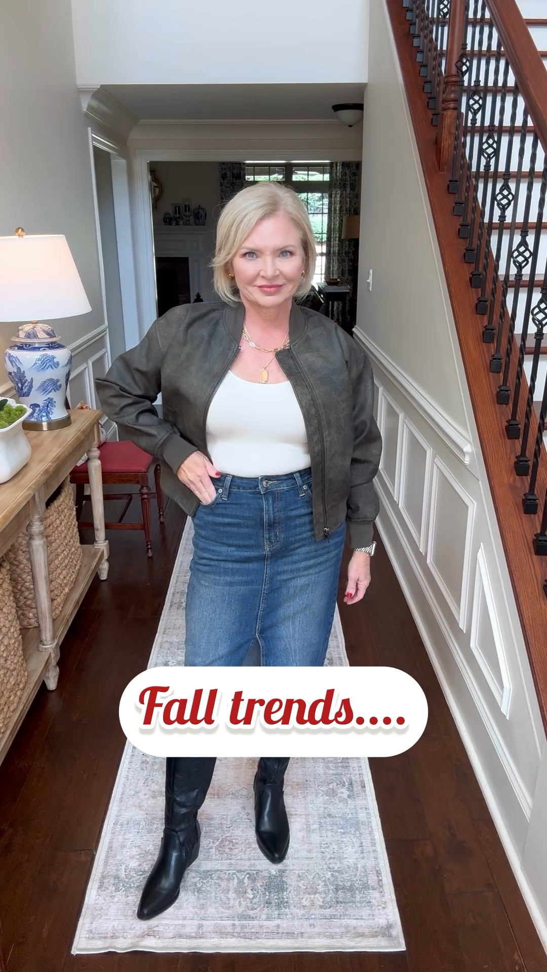 Denim midi skirts and bomber jackets are both huge Fall fashion trends for 2024! You can create so many Fall outfits using both these pieces. Add some fall boots and you are good to go! The skirt would also look great with a cardigan! All these pieces are from Walmart! Walmart fashion has really stepped up their game.  Boots are from Amazon fashion. 

#amazonfashion
#walmartfashion
#falloutfits
#fallboots
#petitestyle
#fashionover50

#LTKOver40 #LTKFindsUnder50 #LTKStyleTip