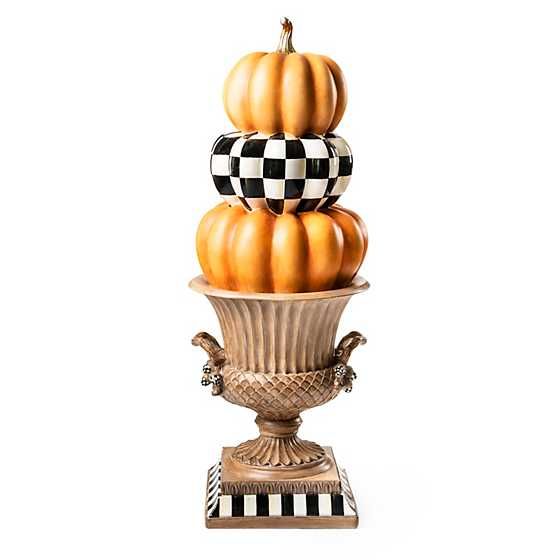 Fall On The Farm Stacked Pumpkin Urn | MacKenzie-Childs