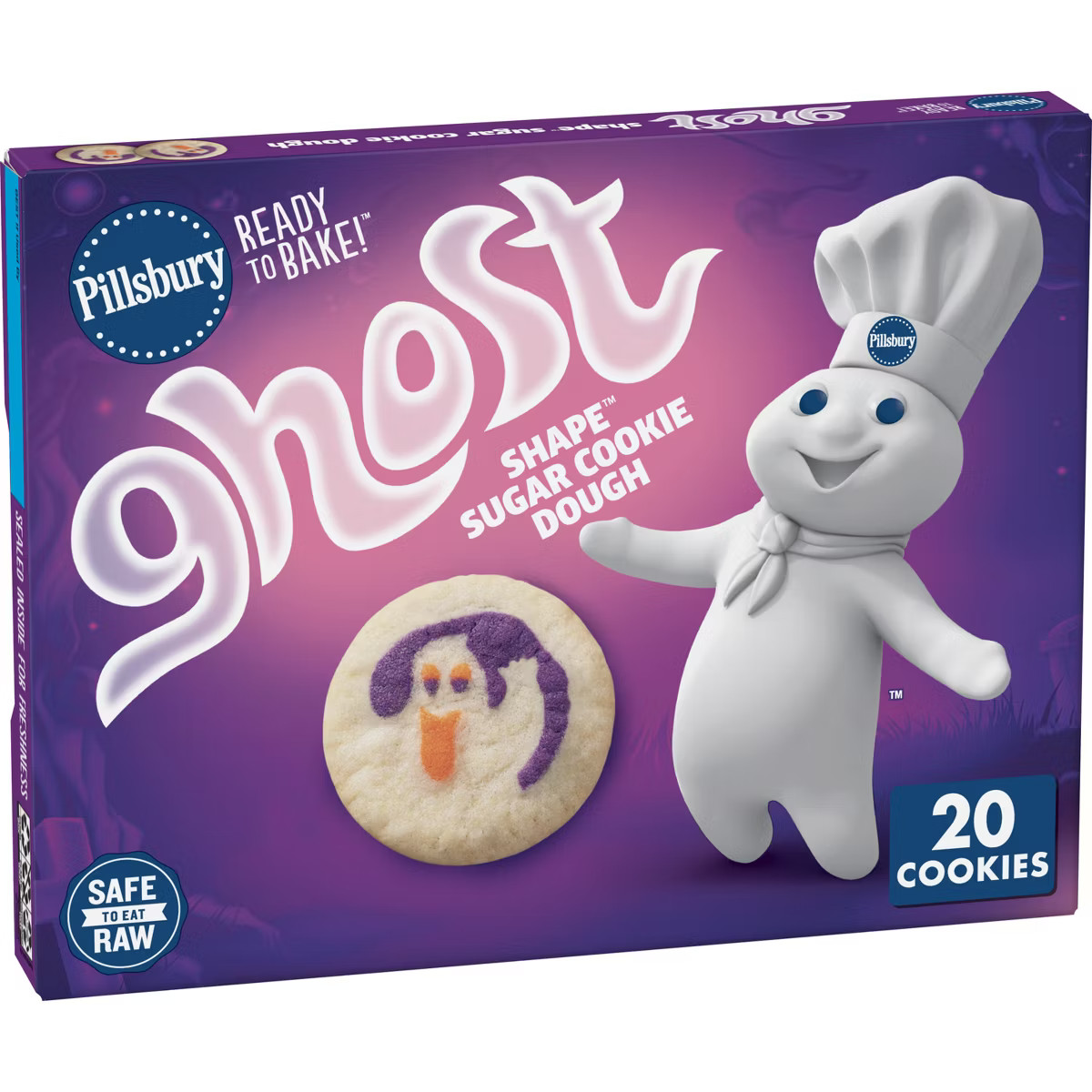 Pillsbury Ready-to-Bake Ghost Shape Sugar Cookies Dough - 9.1oz/20ct - Halloween | Target