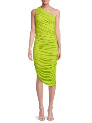 Renee C. One Shoulder Ruched Bodycon Dress on SALE | Saks OFF 5TH | Saks Fifth Avenue OFF 5TH