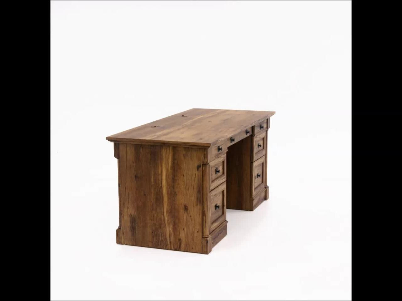 Visit the Sauder Store(4.1)|330 Sauder Palladia Executive Desk, Vintage Oak Finish  Free shipping... | Walmart (US)