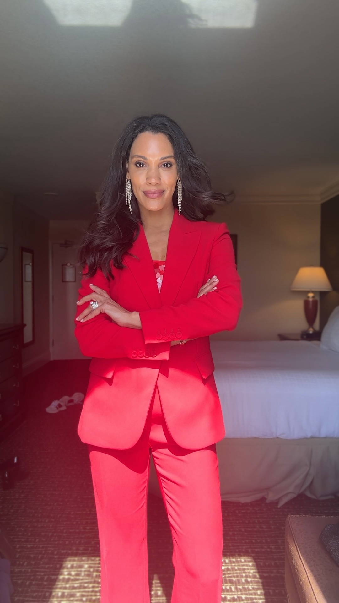 Power Suit. Runs TTS: wearing size 4 pant and Xs jacket! 

#LTKParties #LTKMostLoved #LTKFindsUnder100