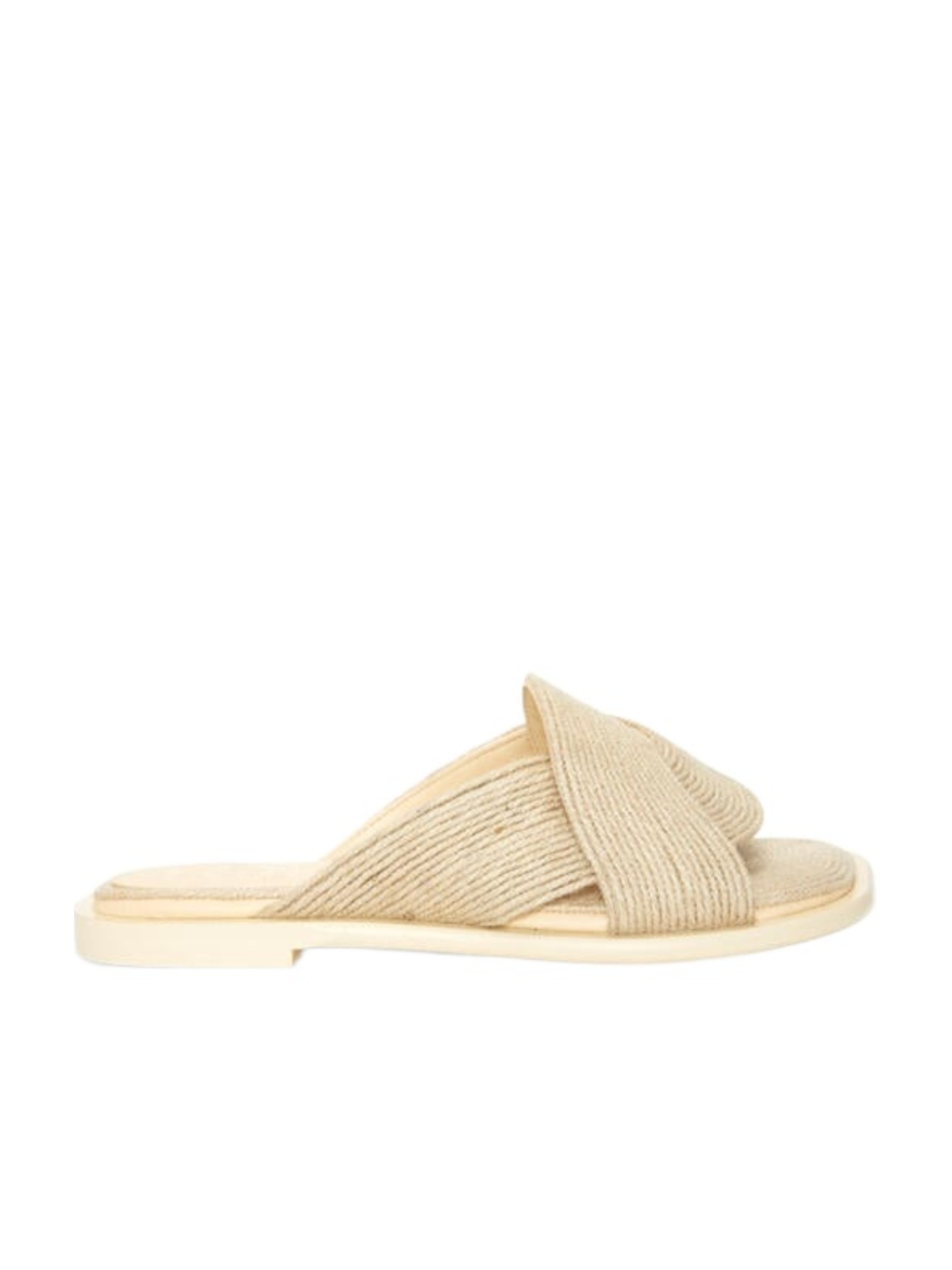 Petal interwoven leather slides | Senser US