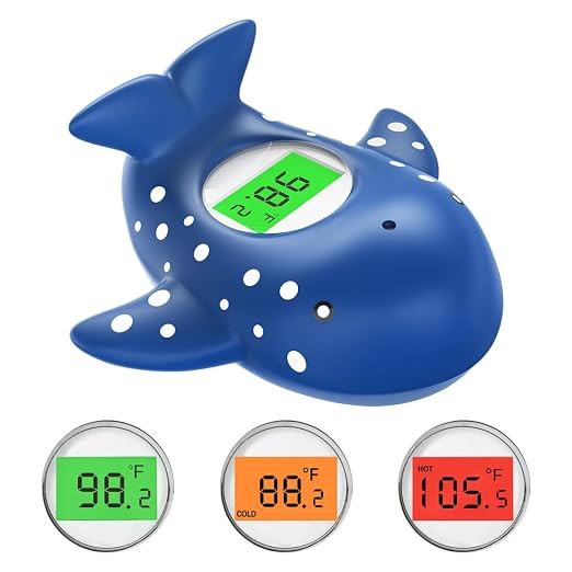 Baby Bath Thermometer, Infant Digital Water Thermometer Safety with 3 Color Backlit and Temperatu... | Amazon (US)