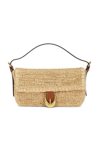 Staud Harlow Raffia Shoulder Bag in Neutral | FWRD 