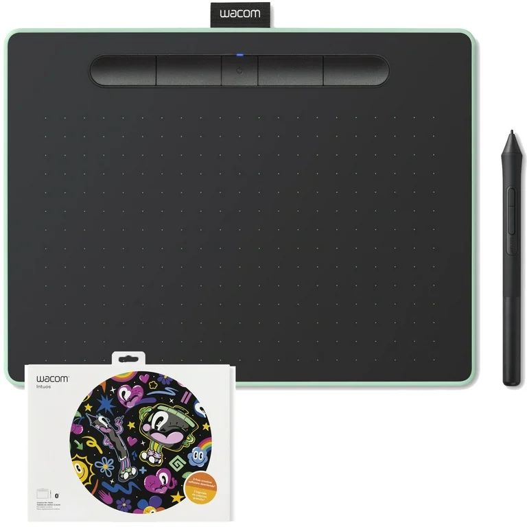 Restored Wacom Intuos Creative Pen Tablet with Bluetooth (Medium, Green) - (Refurbished) | Walmart (US)