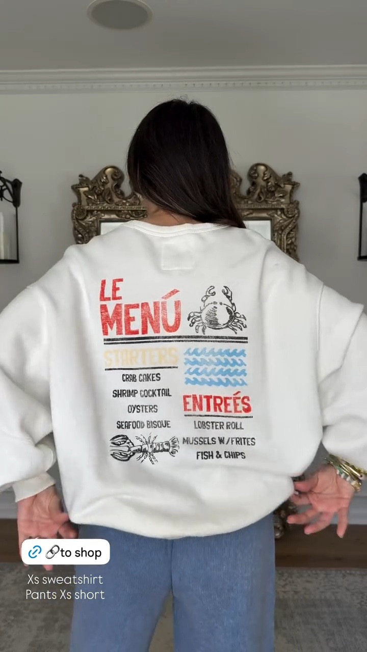 Graphic sweatshirt, XS. Joggers small short. Jewelry code houseofleo20


#LTKPetite #LTKOver40 #LTKSaleAlert