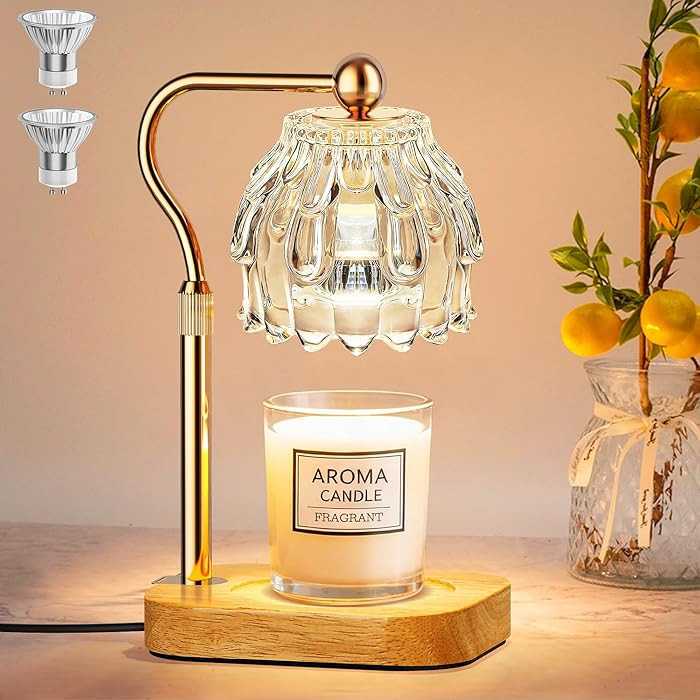 Candle Warmer Lamp with Timer - Flower Electric Wax Melter Warmer Adjustable Height for Jar Candl... | Amazon (US)