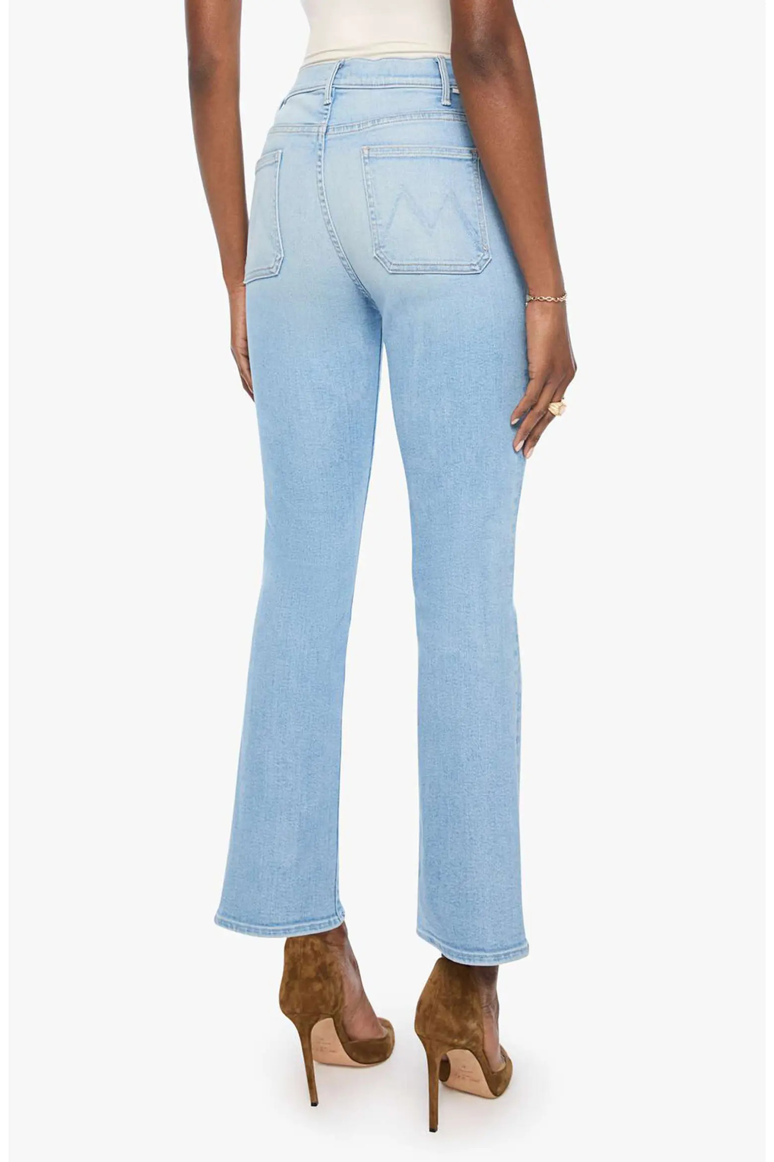 The Hustler Patch Pocket High Waist Flood Ankle Bootcut Jeans (Women) | Nordstrom | Nordstrom