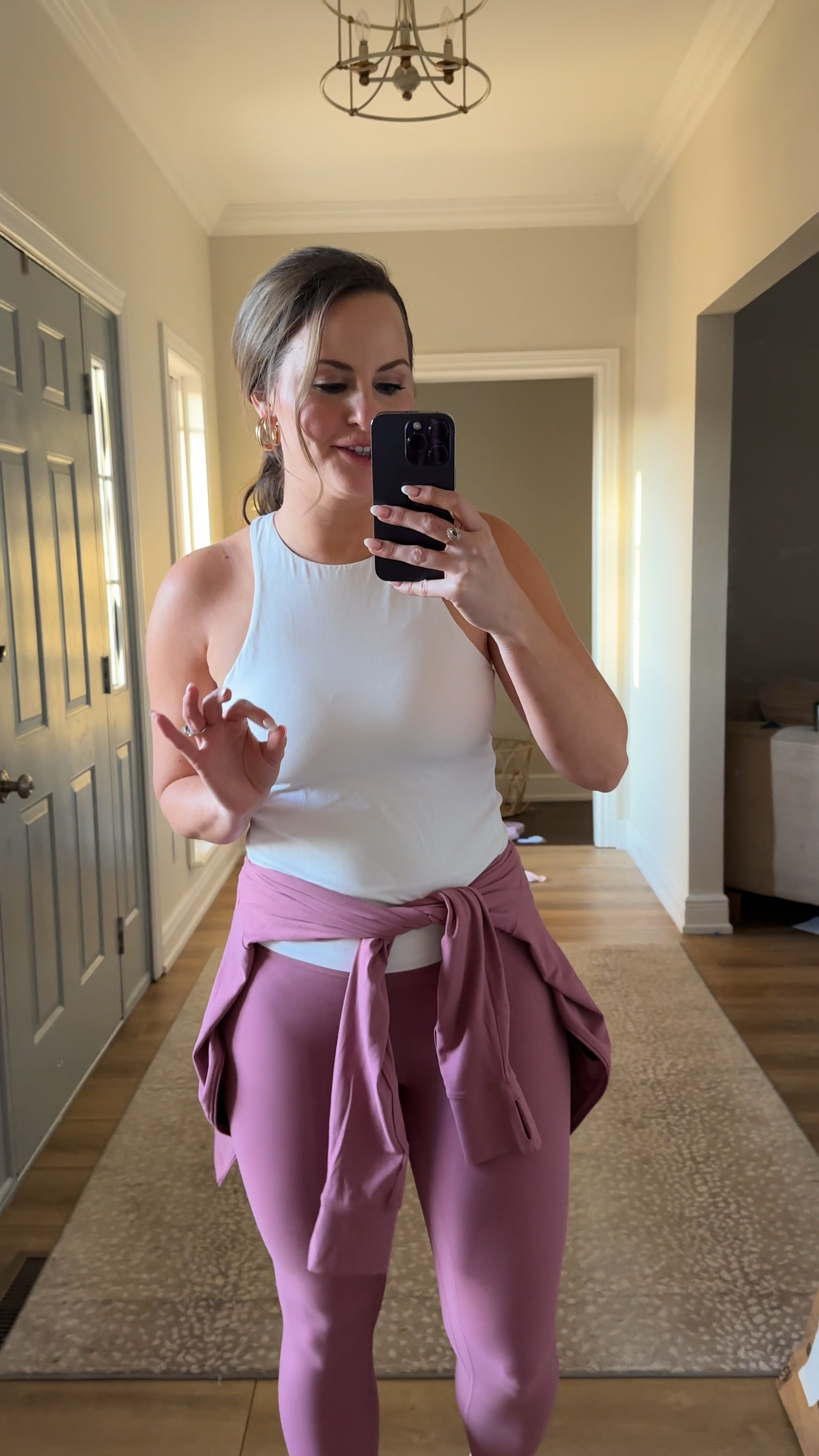 Actually wore this exact look to workout class this morning! Felt so confident and got so many compliments on this set. 

Target high neck tank is back in stock for spring & summer! 🙌🏼

Leggings and running jacket are from Abercrombie YPB active wear line- amazing quality and perfect for Pilates, yoga, running, dance cardio etc! Fabric is incredibly soft & stretchy. Leggings are super comfy, smooth feel, high waisted & did not budge during my workout. 

#LTKActive #LTKWatchNow #LTKFitness