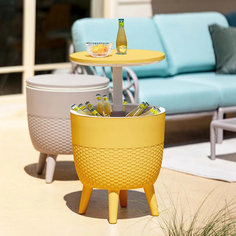 Cancun Resin Outdoor 2-In-1 Side Table and Cooler | Wayfair North America