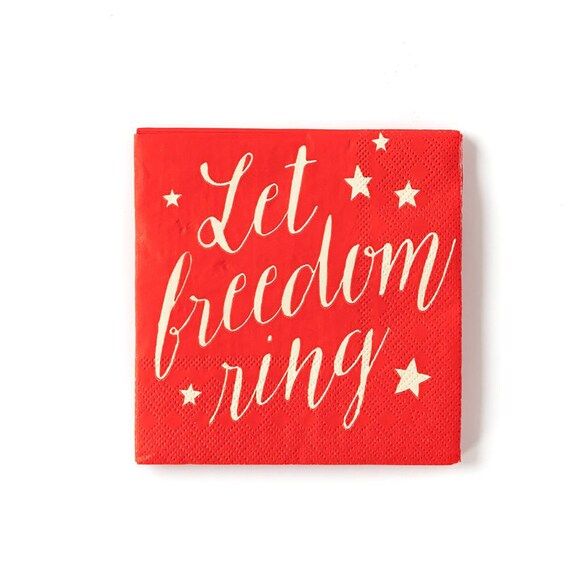 Patriotic Napkins  Let Freedom Ring  4th of July Party | Etsy | Etsy (US)