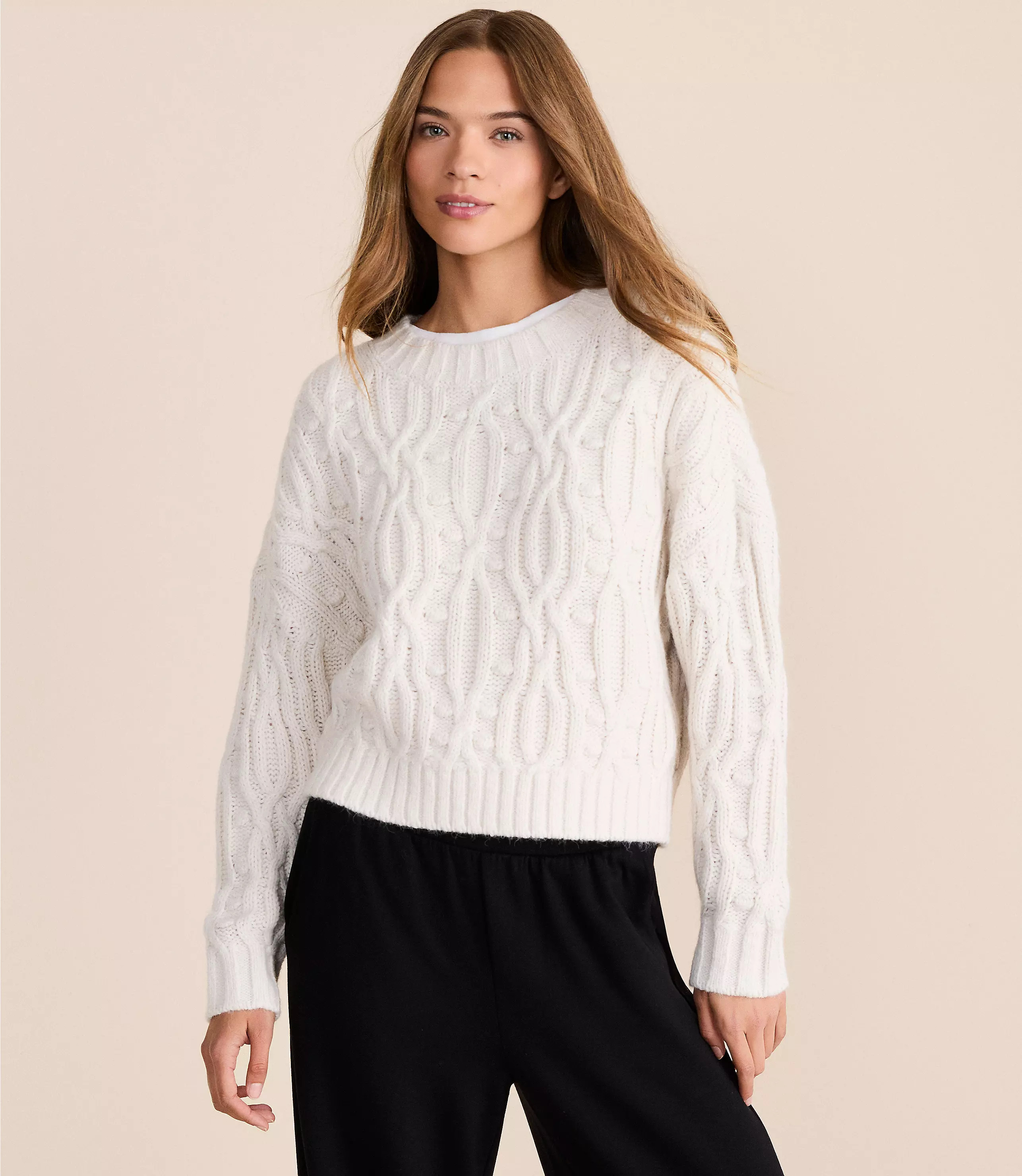 Lou & Grey Chunky Cable Sweater | LOFT