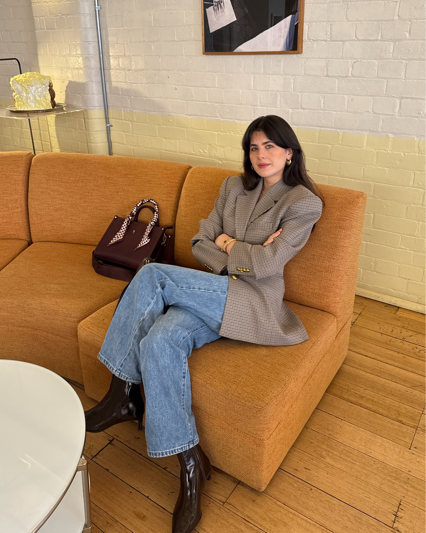 Favourite autumn outfit 🫶🏻 plaid blazer, blue jeans and chocolate boots 🍫

#LTKaustralia