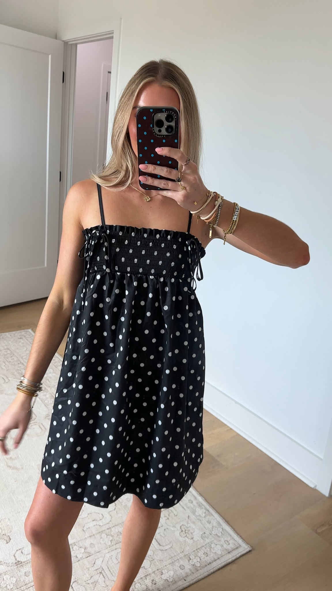 Amazon size small Yousify Women's Spaghetti Strap Babydoll Mini Dress Summer Casual Ruffled Smocked Polka Dot Short Dress

#LTKootd #LTKdayinmylife #LTKSaleAlert
