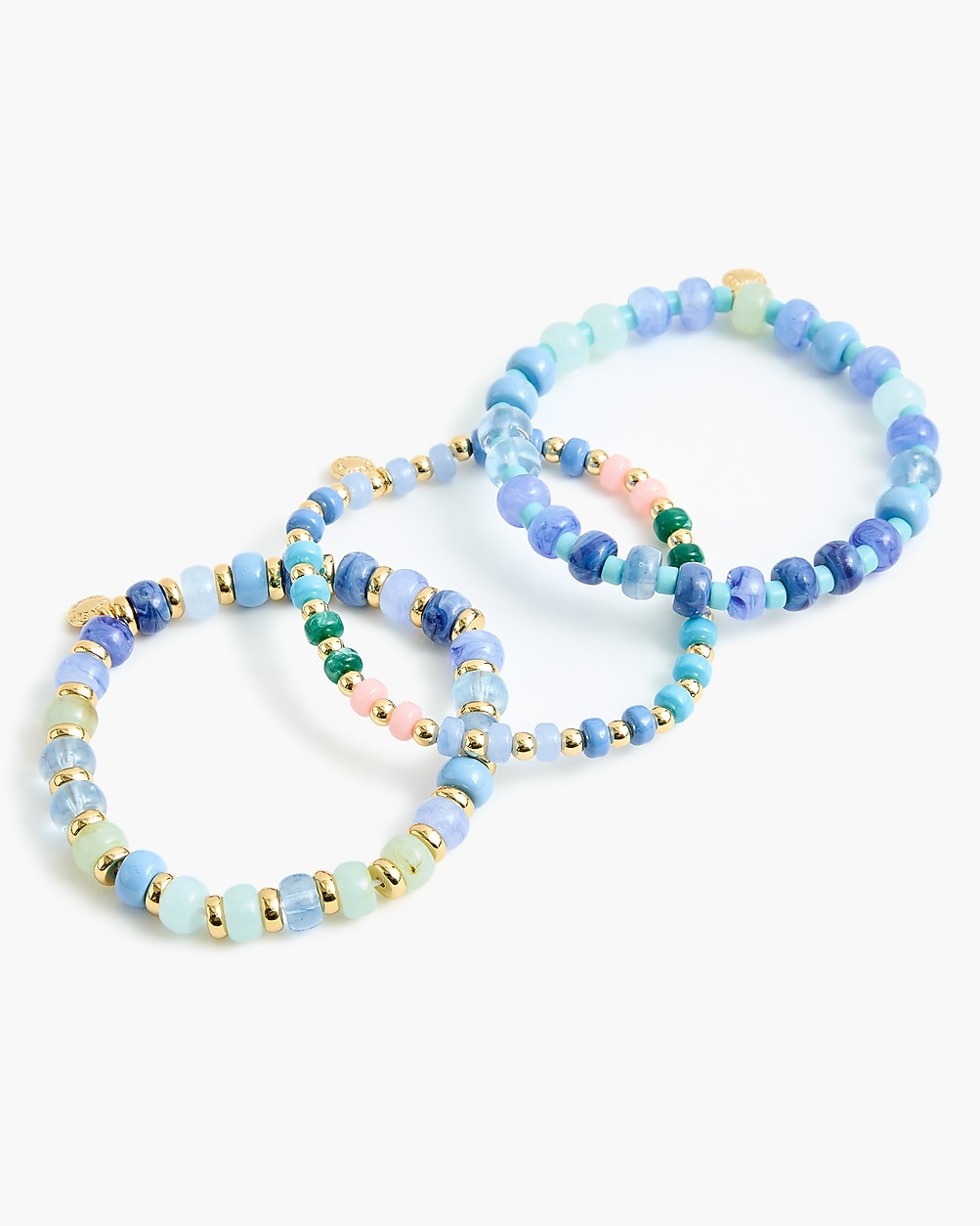 Oval beaded bracelets set-of-three | J.Crew Factory