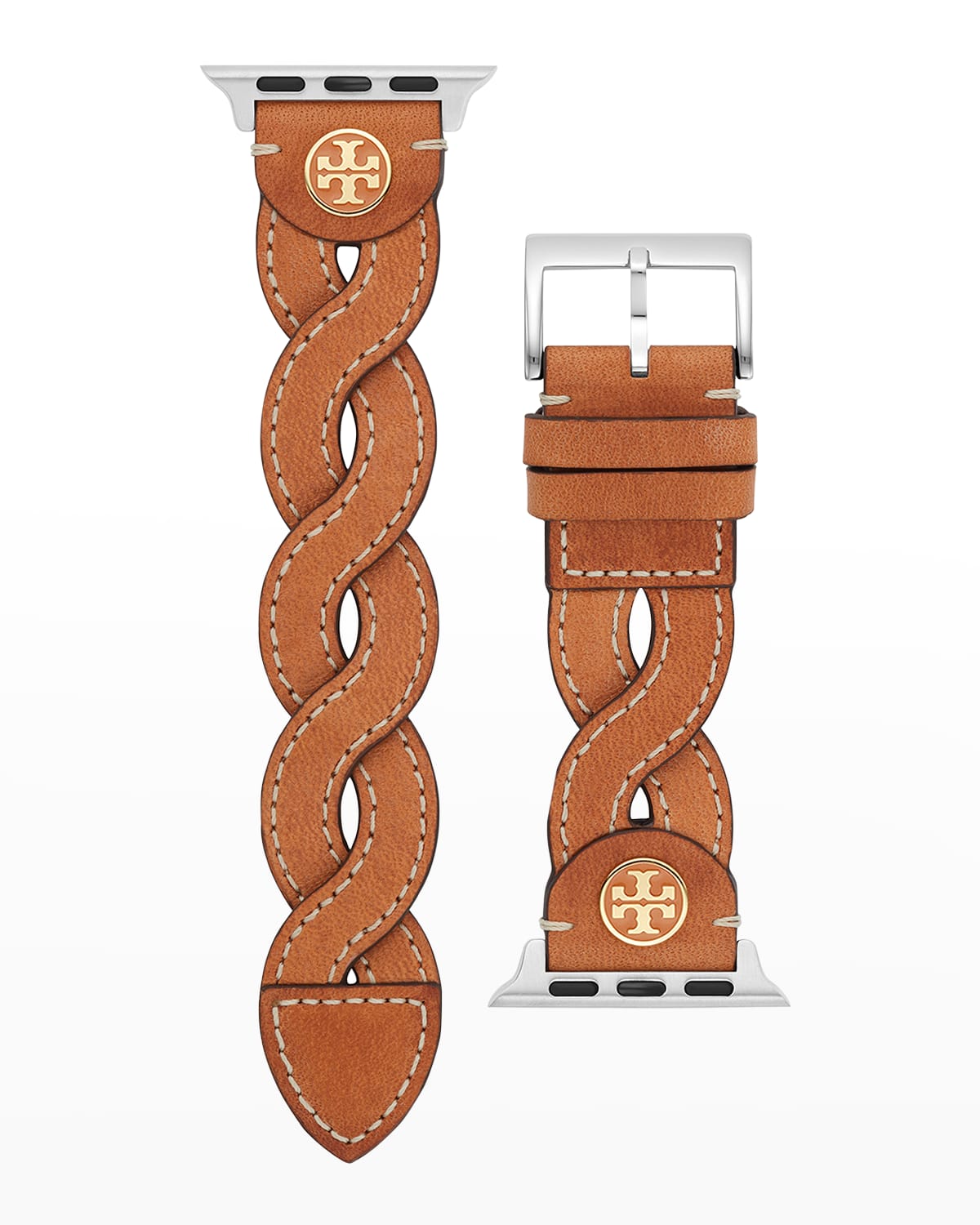 Braided Leather Apple Watch Band in Luggage, 38-40mm | Neiman Marcus