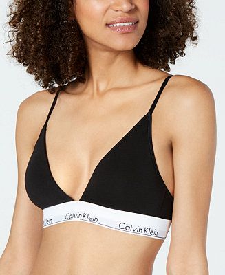 Calvin Klein Lightly Lined Bralette QF5650 & Reviews - All Bras - Women - Macy's | Macys (US)