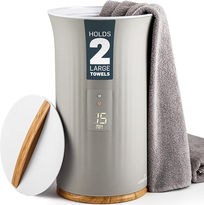 Live Fine Towel Warmer | Bucket Style Luxury Heater with LED Display, Adjustable Timer, Auto Shut... | Amazon (US)