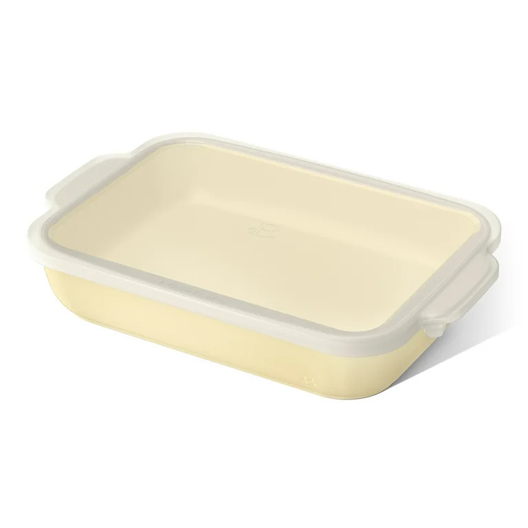 Beautiful 9”x 13” Stoneware Baker with Plastic Lid, Buttercream by Drew Barrymore | Walmart (US)
