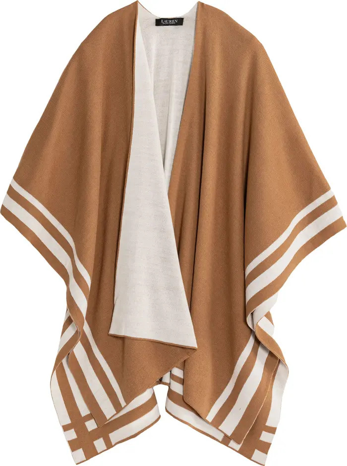 Jet Setter Reversible Knit Poncho | Nordstrom