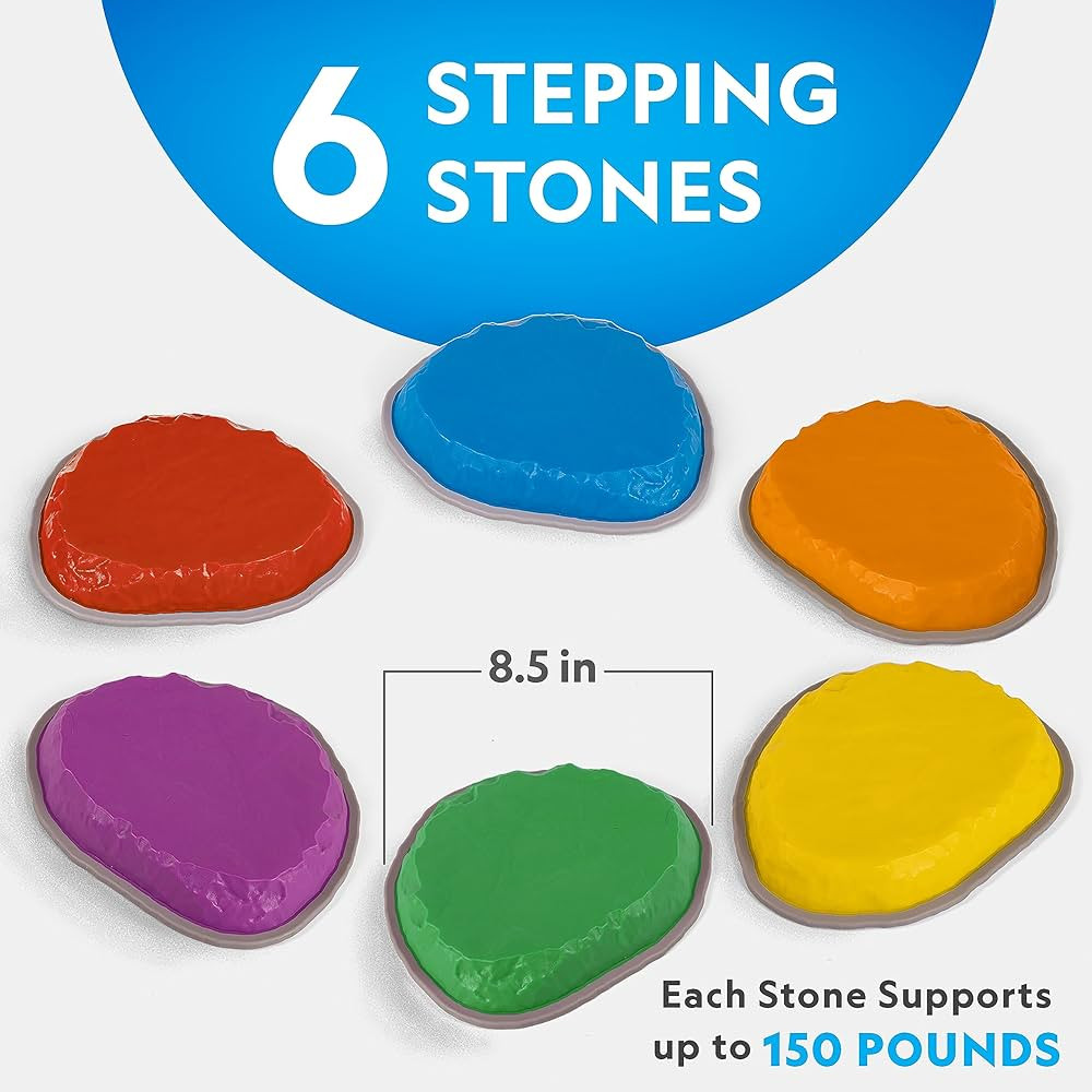 NATIONAL GEOGRAPHIC Stepping Stones for Kids – Durable Non-Slip Stones Encourage Toddler Balanc... | Amazon (US)