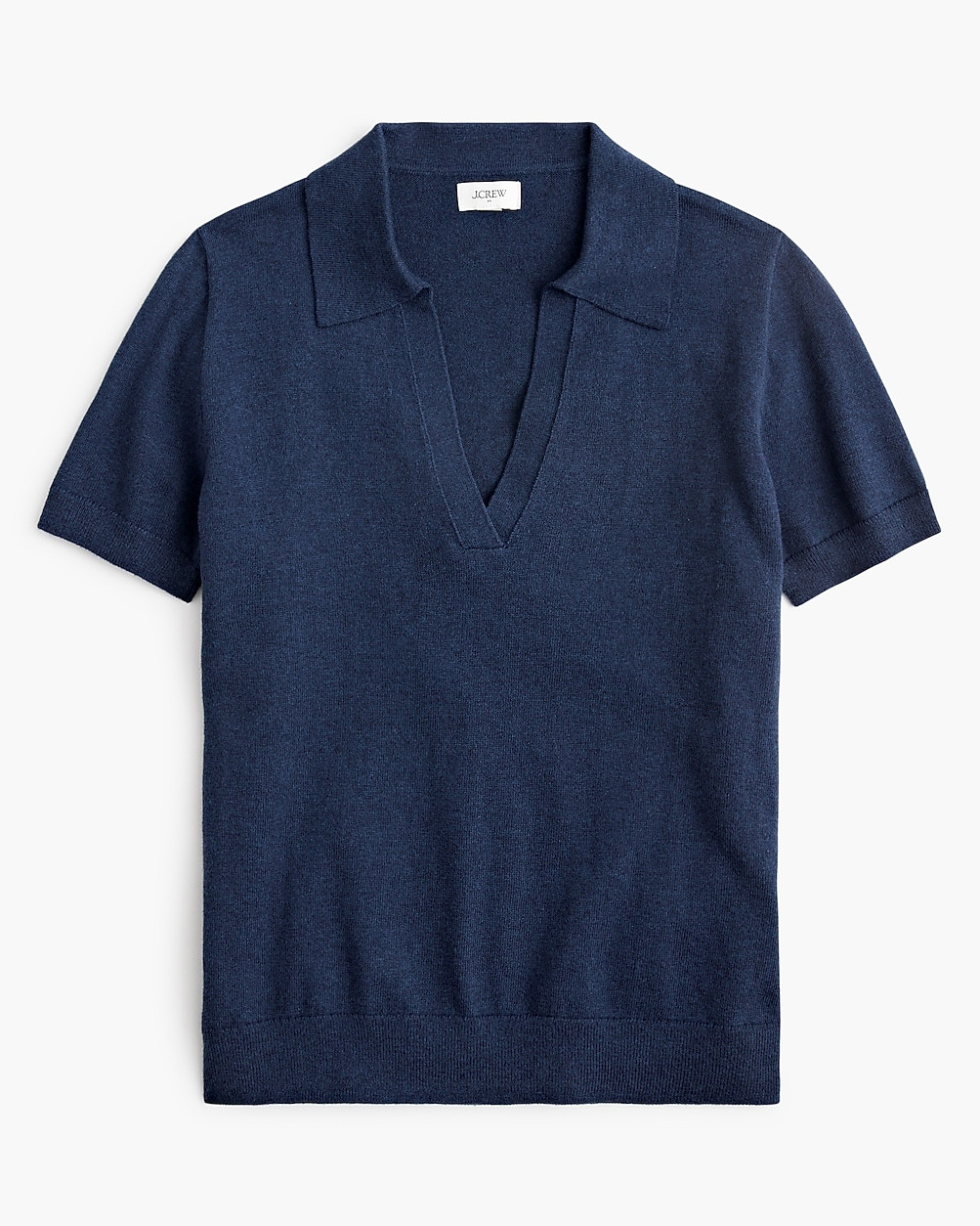 Short-sleeve cotton-blend sweater-polo | J.Crew Factory
