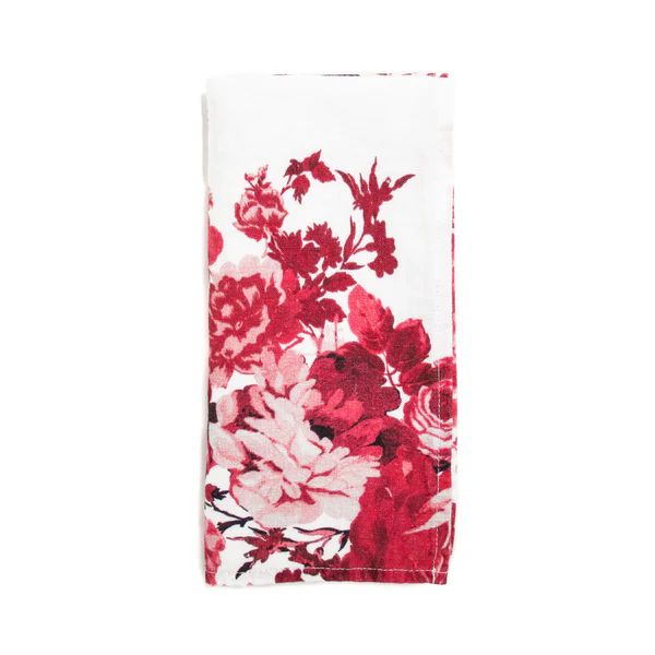 Holiday Floral Napkin, Red | The Avenue