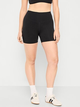 High-Waisted PowerChill Biker Shorts -- 5-inch inseam | Old Navy (US)