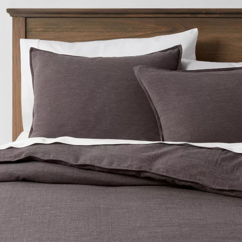 Space Dyed Cotton Linen Duvet Cover & Sham Set - Threshold™ | Target