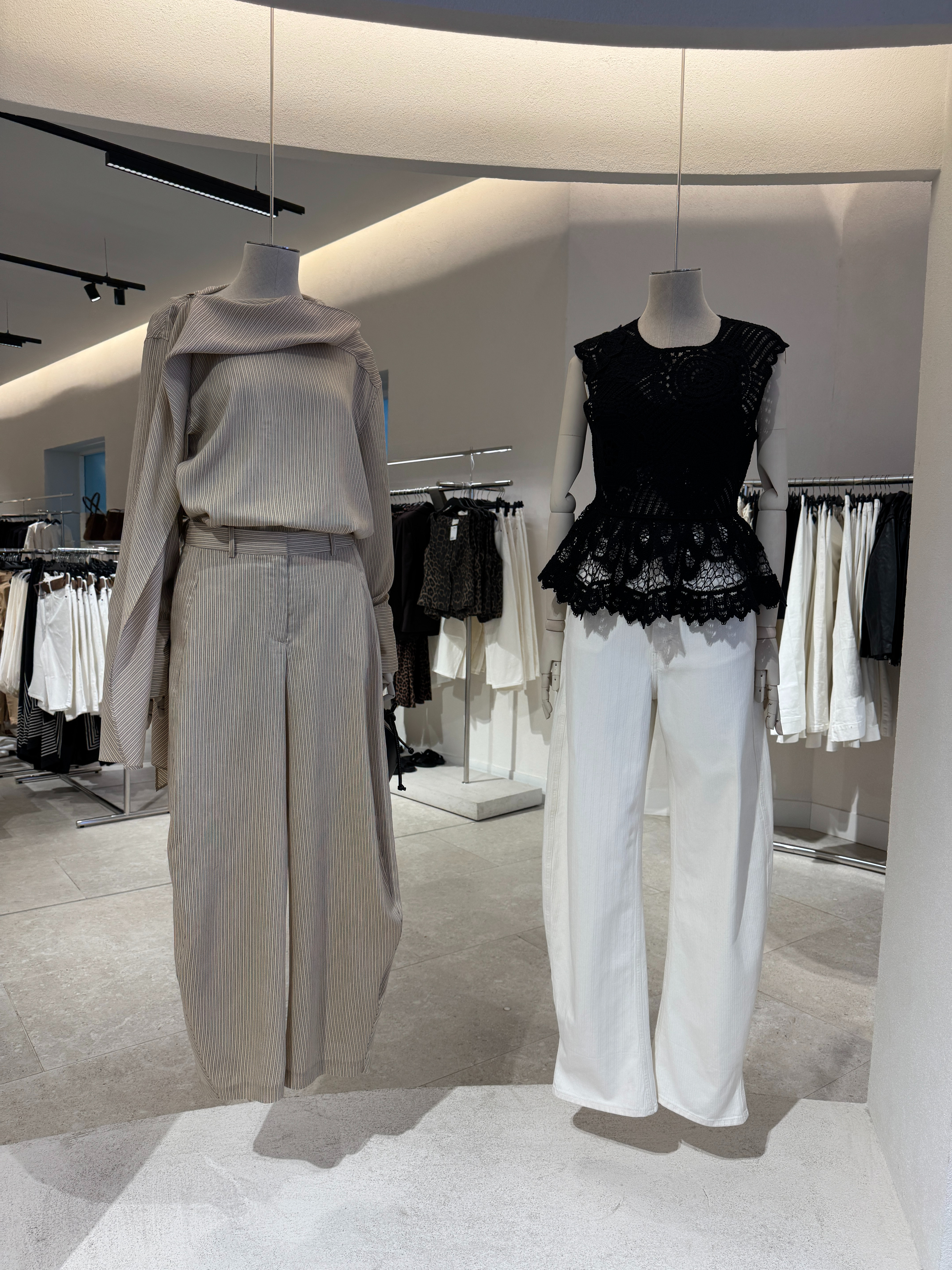 2 chic outfits for dinner dates

✨ TAGS: crochet top, linene barrel trousers, white jeans, linen blouse with wrapped collar 

 #LTKspring #LTKeurope #LTKdatenight