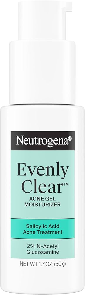 Neutrogena Evenly Clear Acne Gel Moisturizer with Salicylic Acid & N-Acetyl Glucosamine, Lightwei... | Amazon (US)